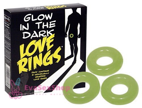 Набор эрекционных колец Glow In The Dark Love Rings