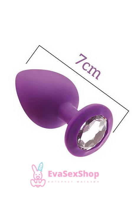 Анальная пробка с кристаллом MAI Attraction Toys №47 фиолетовая