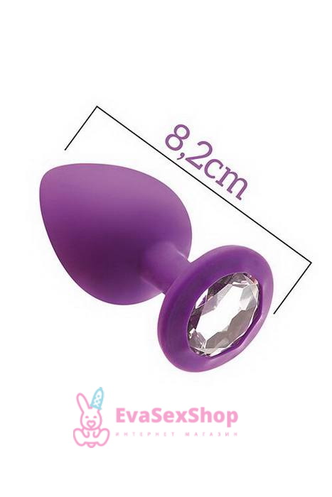 Анальная пробка с кристаллом MAI Attraction Toys №48 фиолетовая